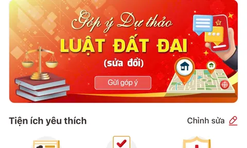 Người dân góp ý Luật Đất đai (sửa đổi) qua VNeID